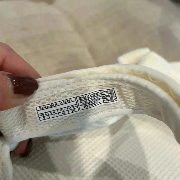 Teva Women's Flatform Universal Mesh Print Bright White - 9 - Picture 7 of 8